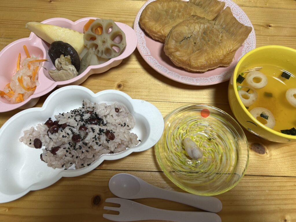 実際のお食い初め写真